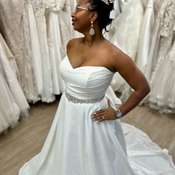 Maggie Sottero Anniston Champagne wedding dress size 24
